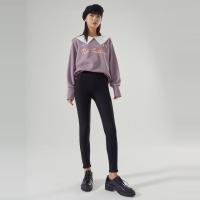 [1件3折价:49.5]美特斯邦威女休闲高腰裤子女显瘦百搭针织磨毛橡筋腰牛仔打底裤