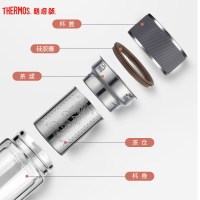 膳魔师(THERMOS)耐热玻璃杯男女双层泡茶水杯子TCGA-400