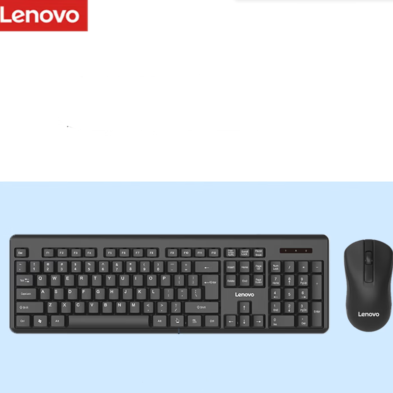 联想(Lenovo)无线键盘鼠标套装 键鼠套装 全尺寸键盘 MK23Lite高清大图