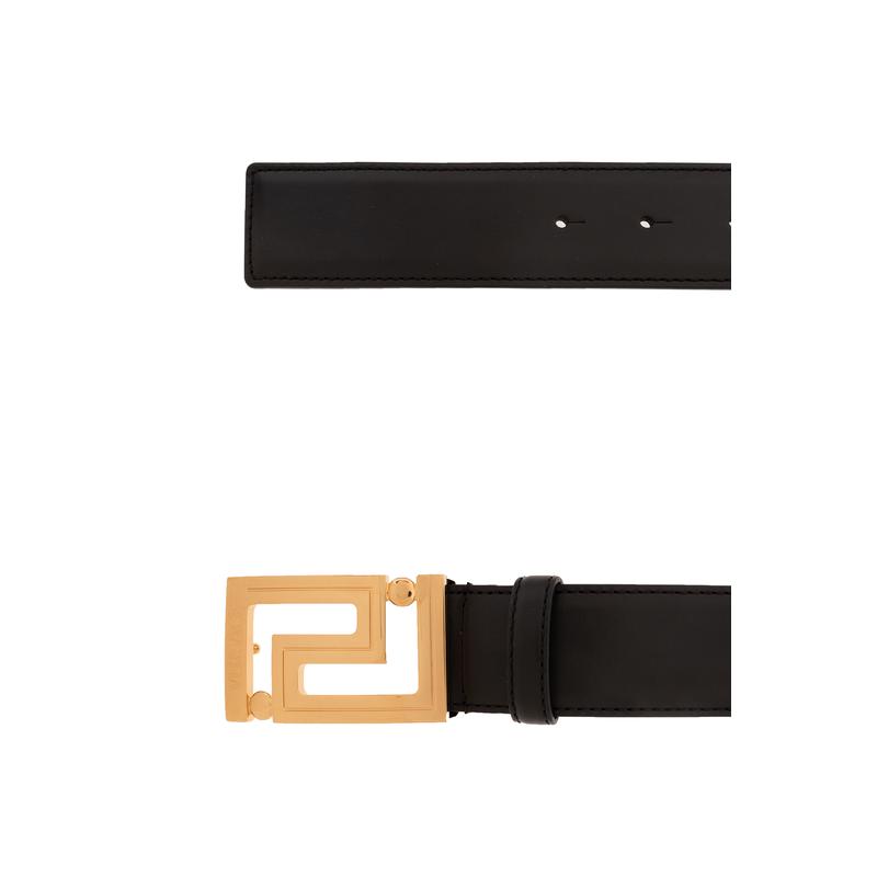 Versace男款皮带经典金属扣简约百搭商务休闲腰带高清大图
