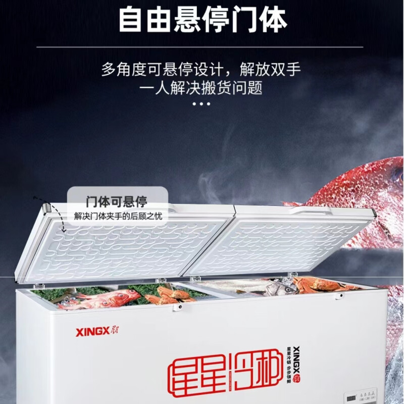 星星(XINGX)BD/BC-1088GD商用大容量单温冷藏冷冻转换一级能效速冻卧式冷柜高清大图
