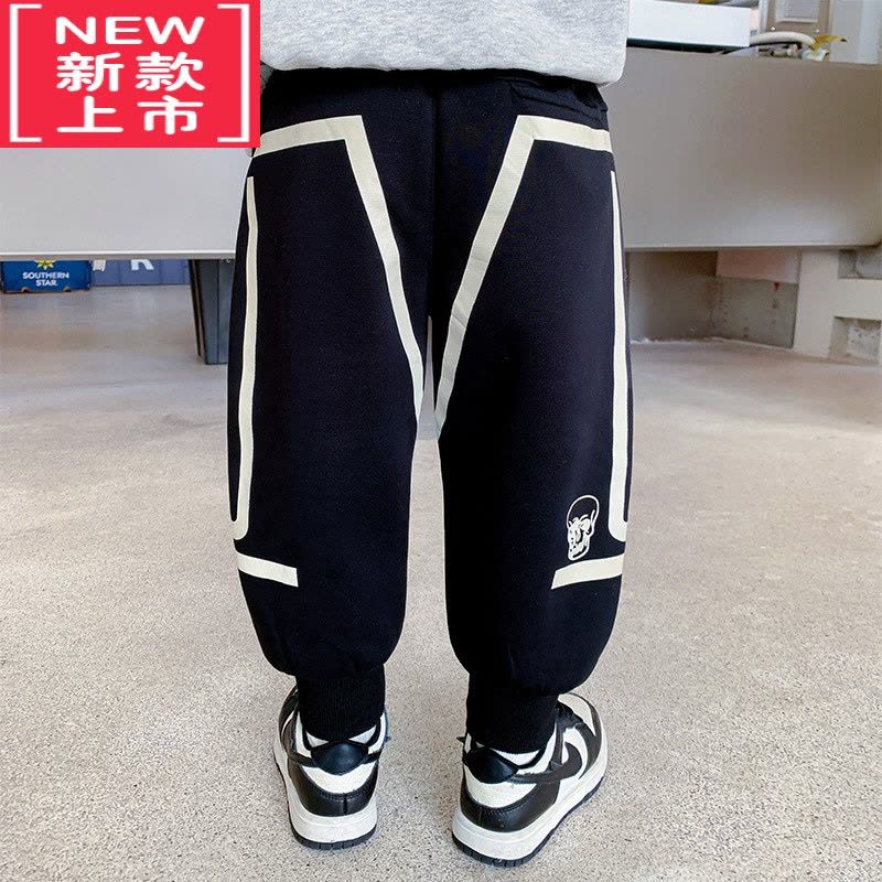 可莉允男童裤子秋冬儿童加绒裤2022新款保暖裤冬装加厚一体绒裤冬季卫裤图片