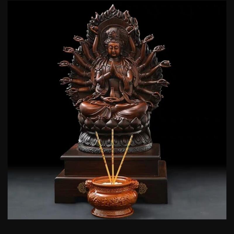 美帮汇观音菩萨佛像海观世音娘娘家用客厅佛具树脂摆件高清大图