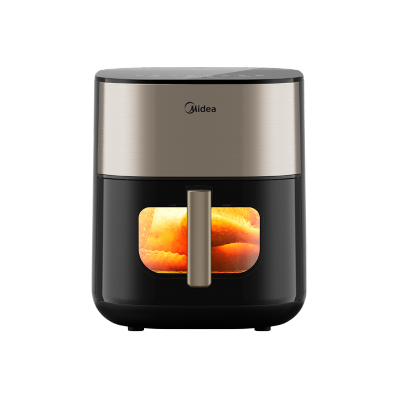 美的(Midea)小炎烤空气炸锅可视免翻面家用多功能电炒锅烤箱空气炸锅一体6L实用大容量 MF-KZC6054