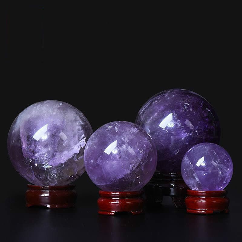 美帮汇紫水晶球摆件 球客厅家居装饰品巴西原石打磨图片