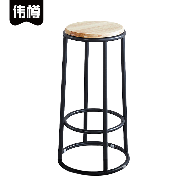 伟樽高脚凳实木38*38*75cm个高清大图