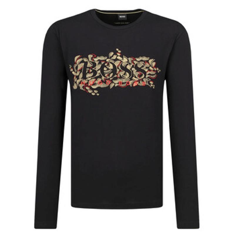 Hugo boss雨果波士长袖T恤男透气舒适易打理亲肤纯棉刺绣徽标