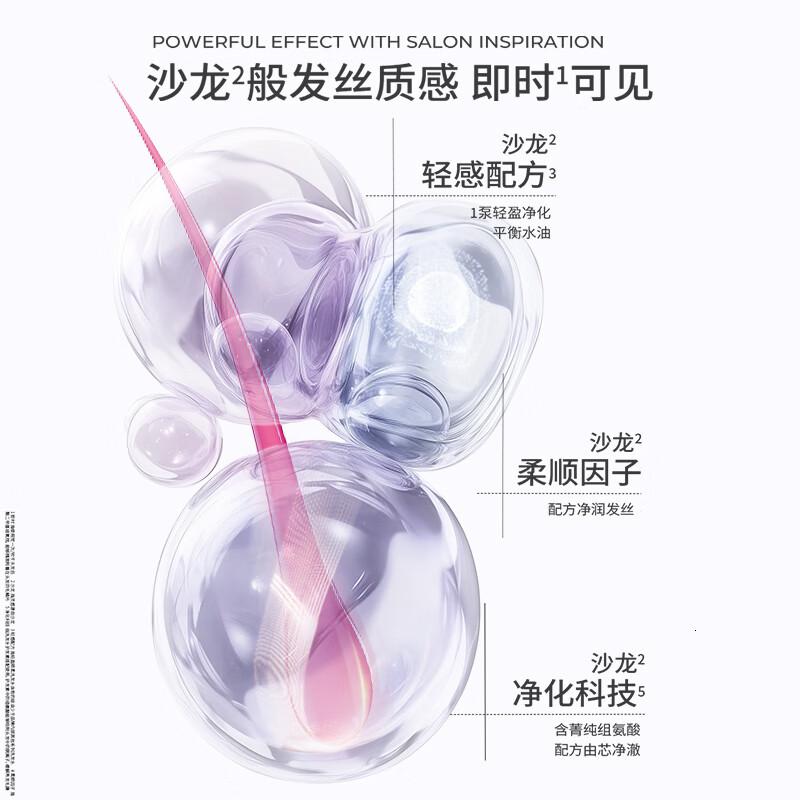 沙宣洗发水清盈顺柔750g大红瓶蓬松洗发水控油洗发水男士女士通用高清大图