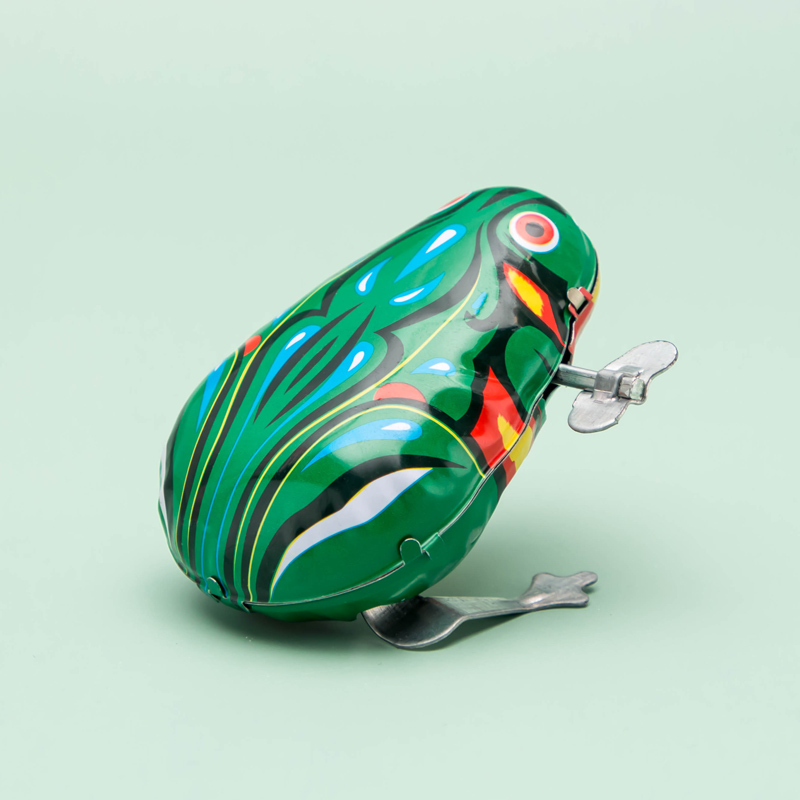 儿童上链发条铁皮青蛙小鸡80后怀旧上弦小青蛙玩具跳跳蛙弹跳婴儿一只