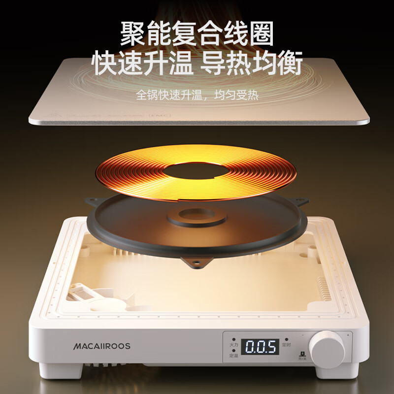 迈卡罗 (MACAIIROOS)多功能电火锅电蒸锅电煮锅宿舍学生锅电锅火锅煮面家用 MC-CL210高清大图