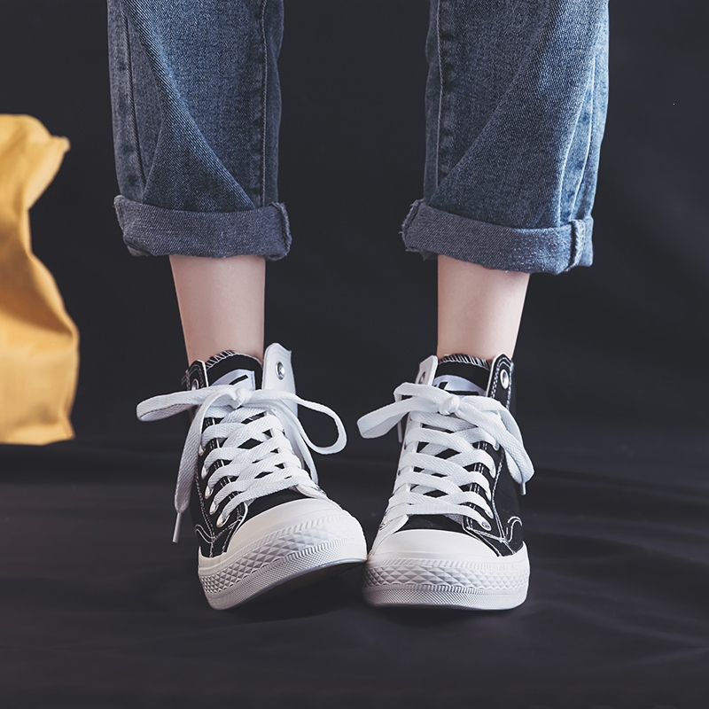 回力warrior高帮帆布鞋女鞋爆改鞋鸳鸯鞋韩版潮流女鞋情侣款休闲帆布