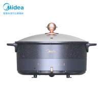 美的(Midea)电火锅食品级不粘涂层加深多用途烙饼煎饼生煎锅多功能智能电煮锅DY28E202