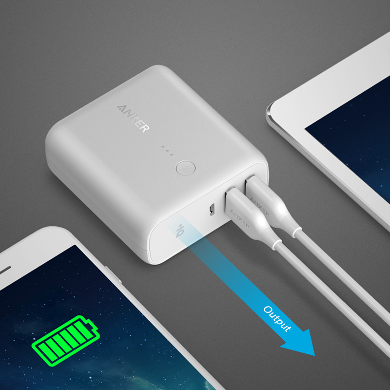 Anker超级充移动电源&充电器二合一(白色)5000mAh 适用于苹果充电器 出门更省心