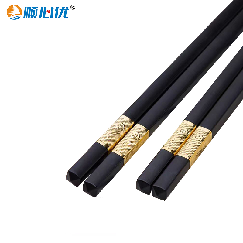 顺心优 合金筷子金如意 24cm/双高清大图