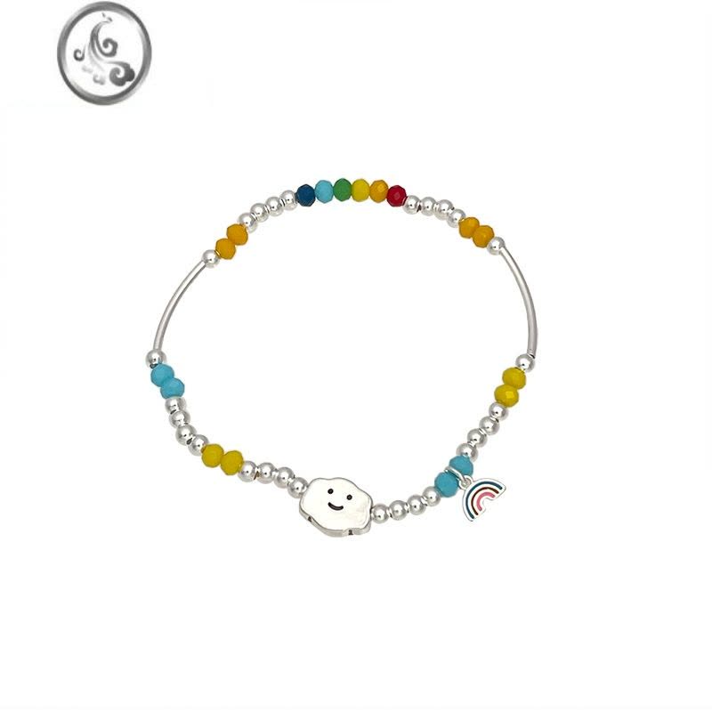 JiMi多巴胺彩色小熊串珠手链女2023年新款小众设计感学生闺蜜手饰手串图片