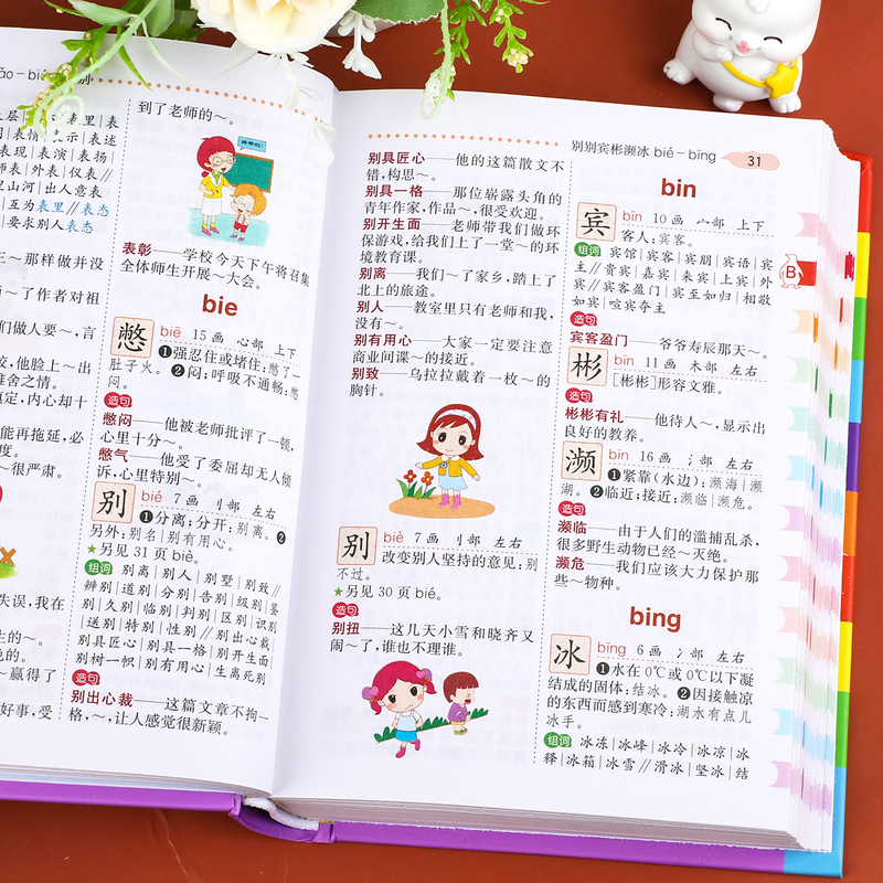 [正版]小学生多功能词典组词造句搭人教版配现代汉语新编 字典语文词语积累大全通用工具书 辞典全功能大字彩图版教育FX高清大图
