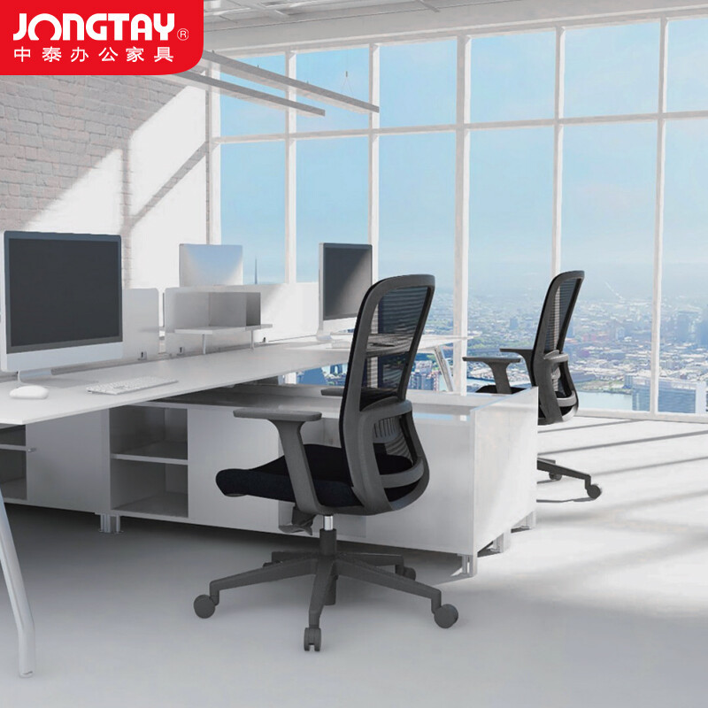 中泰(jongtay)U-055B 办公椅会议椅职员工椅子 家用学习椅网布椅升降转椅高清大图