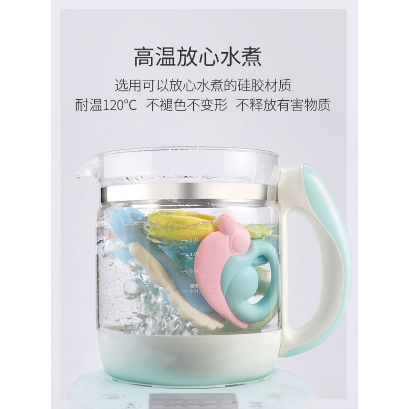 婴儿手摇铃玩具0-1岁早教安抚初生宝宝牙胶12幼儿3-6个月抓握 牙胶摇铃12件套-动物果蔬乐园+不倒翁高清大图