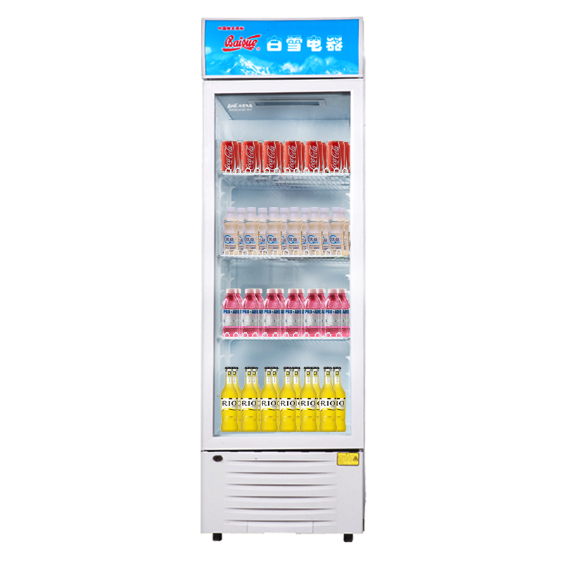 白雪 (Baixue) SC-280F 280升家用立式 冰柜 冷柜 商用冷藏陈列柜 啤酒柜 保鲜柜 饮料柜 展示柜