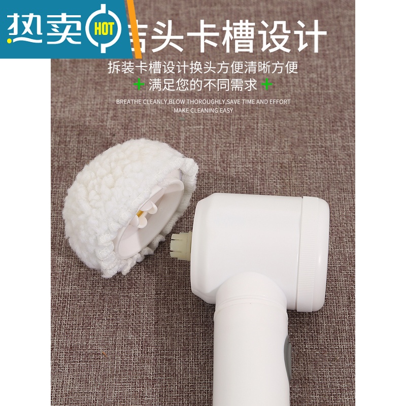 敬平电动清洁刷强力多功能家用刷子手持无线厨房地毯全能洗碗器 一套电池款(含三个刷头)高清大图