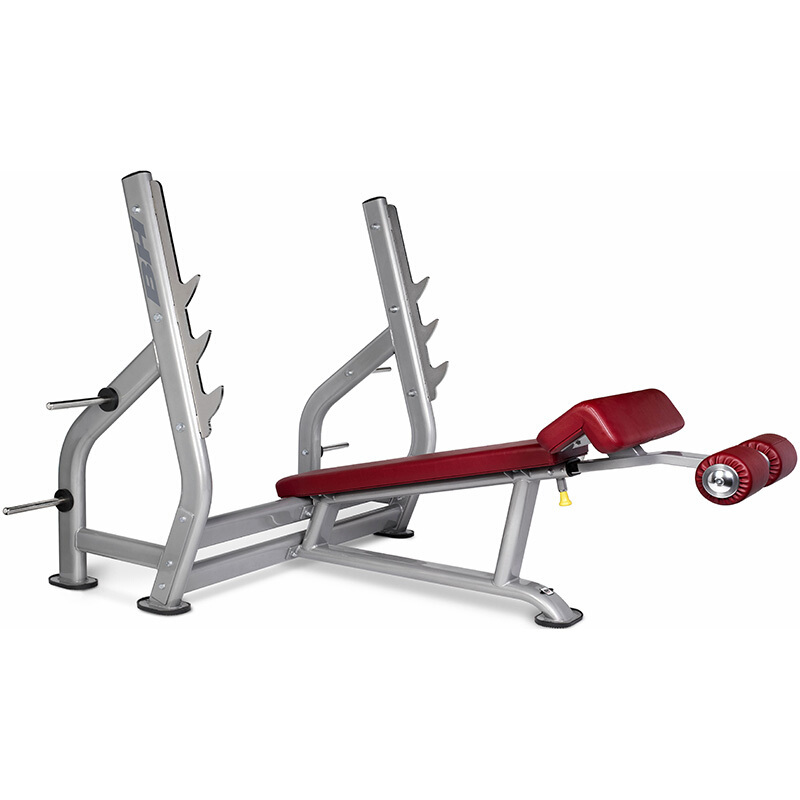 欧洲bh必艾奇l855商用下斜式杠铃卧推架杠铃推胸举重床室内健身房上身