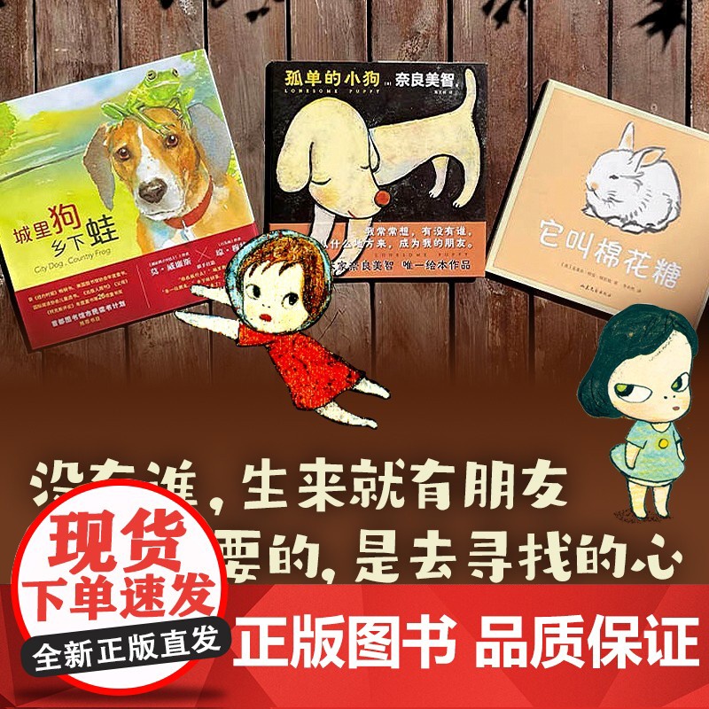 艺术大师“奇迹友谊”绘本三部曲:遇见你真好 孤单的小狗 城里狗,乡下蛙 它叫棉花糖 爱心树高清大图
