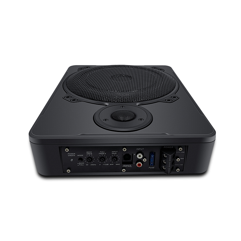 车载低音炮超薄喇叭座椅改装有源大功率重低音12v24v专用汽车音响 黑