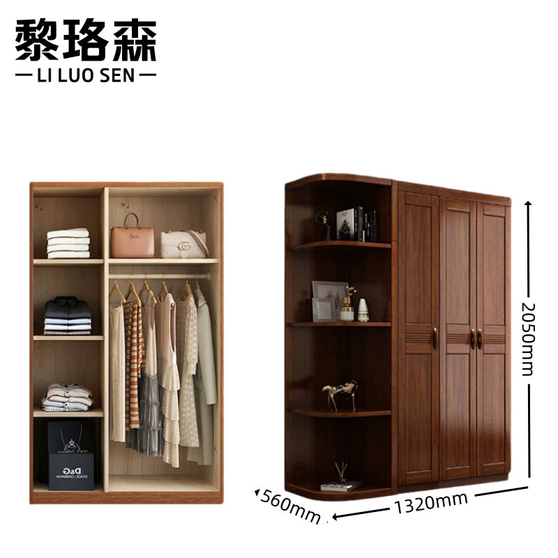 黎 珞 森 衣柜 落地衣柜三门衣柜+边柜 套