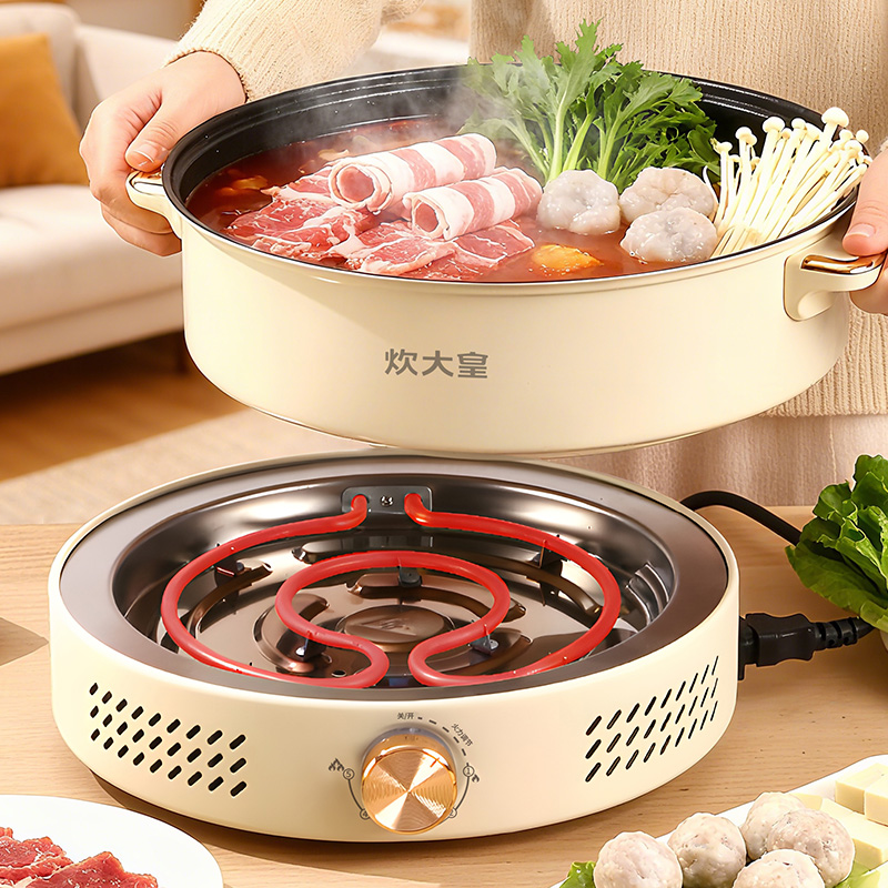 炊大皇COOKER KING多功能三层复合锅具50019系列大容量易洁不粘健康烹饪好帮手高清大图