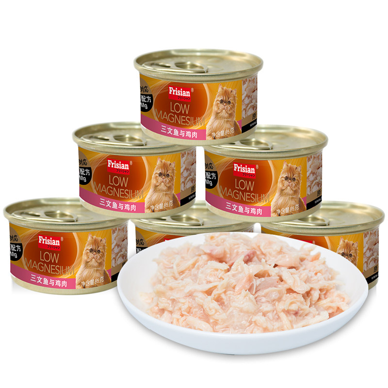 富力鲜泰国进口猫罐头低镁配方三文鱼与鸡肉罐头85g*24入白肉猫罐头整箱猫零食湿粮