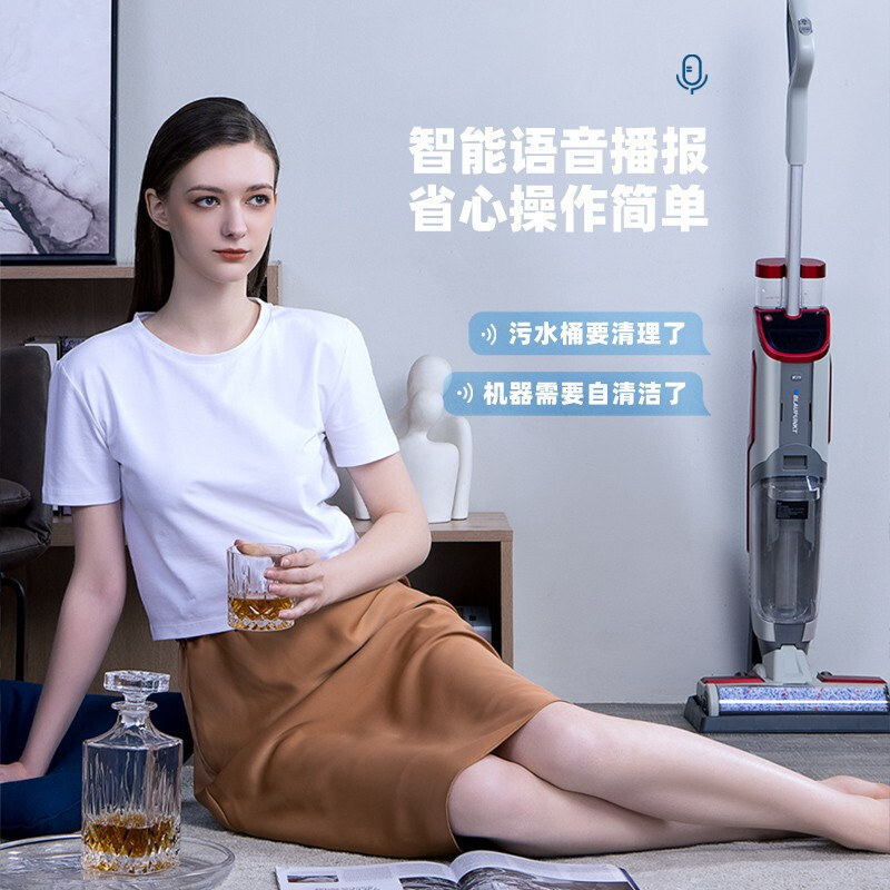德国蓝宝(Blaupunkt)吸尘拖地一体机高配版洗地机清洗机家用吸尘拖地一体机手持式自动清洗手持式吸尘器机