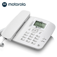 摩托罗拉(MOTOROLA)CT120C电话机座机固定电话双接口来电显示 免电池 办公家用 白色
