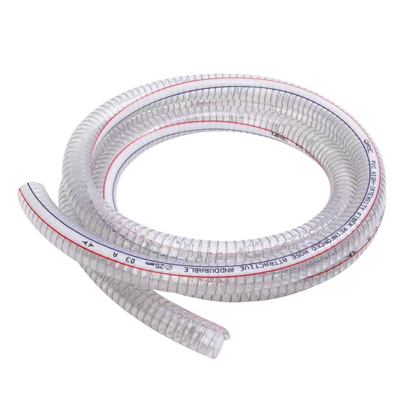 盛京联硕高强度透明钢丝软管透明塑料管 内径51mm[2寸]壁厚3.0mm 50米 卷高清大图