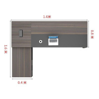 三圣 办公家具总经理大班台办公桌简约现代老板桌1.6米