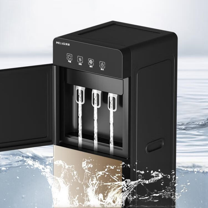 美菱(MeiLing)饮水机下置式家用立式冷热型下置水桶饮水器 独立三出水口- 冷热型 MY-LX9008-B 单位:台高清大图