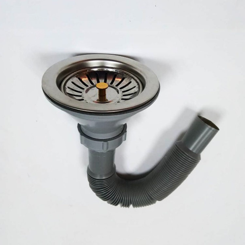 厨房洗菜盆不锈钢下水器提篮老式110下水塞子水盖子滤网配件 110型半