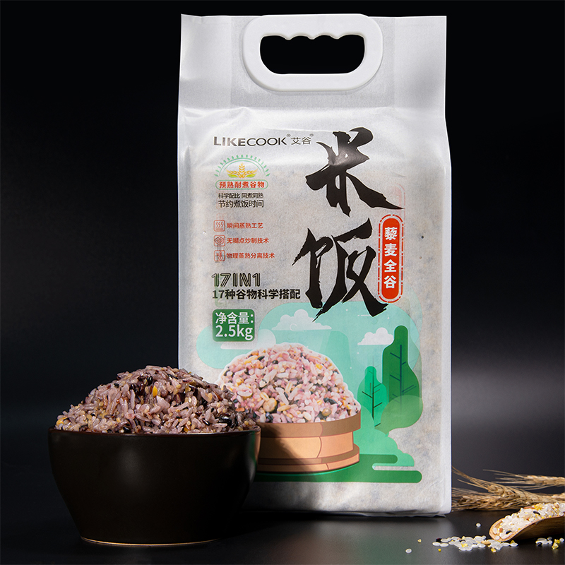 艾谷17+1藜麦全谷饭 2.5kg*1杂粮米饭真空袋装饱腹熬粥免洗易煮