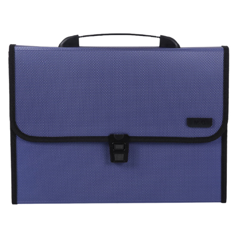 晨光风琴包两个装手提时尚大方大容量便捷收纳蓝色AWT90959A