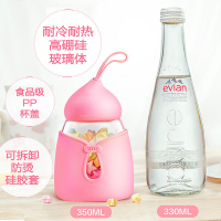 物生物(RELEA)小可350ML便携玻璃杯随手杯女韩国耐热花茶杯简约清新可爱学生水杯子