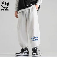 Claw money运动长裤男印花男裤夏季潮流休闲裤子束脚运动长裤子潮