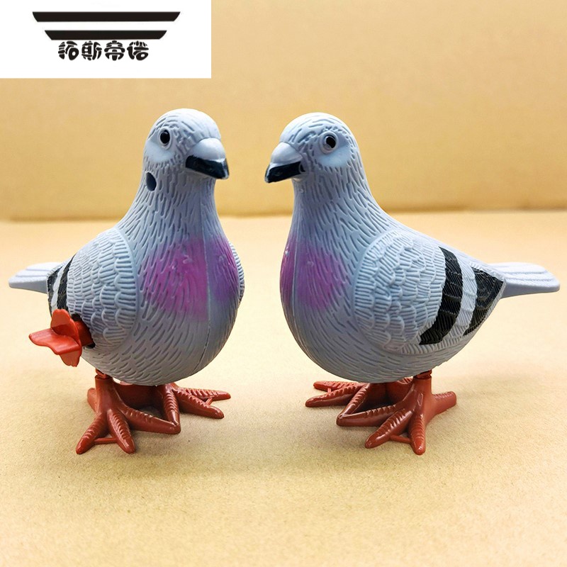 拓斯帝诺网红发条玩具蹦跳小鸽子仿真动物可爱上弦会跳婴幼儿玩具2-4