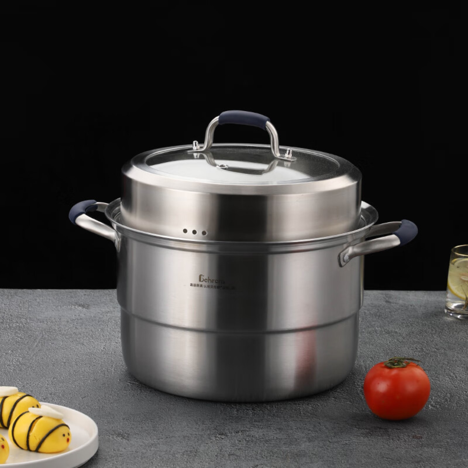 贝伦斯Behrens28cm企鹅三层钢双层蒸锅BLS-GESB28高清大图
