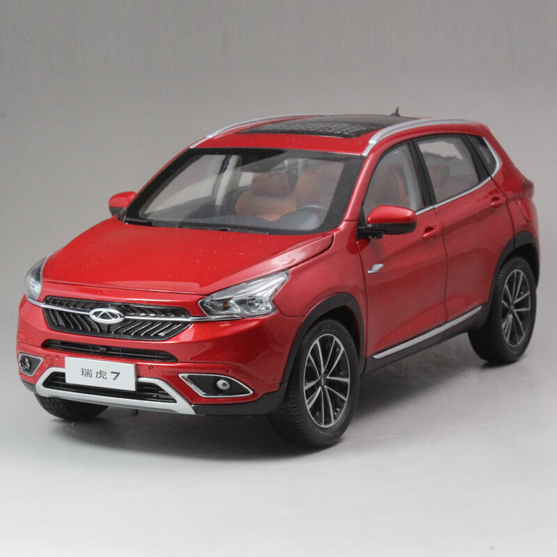 原厂 1:18 奇瑞 瑞虎7 tiggo 越野车suv 汽车模型 合金车模收藏 红色