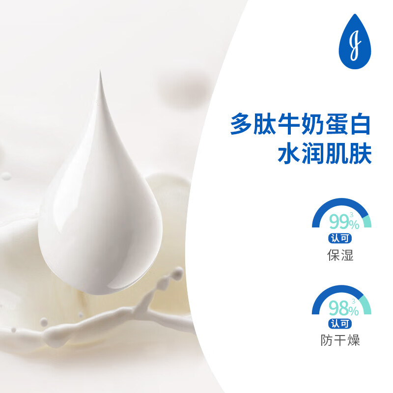 强生婴儿沐浴乳牛奶沐浴露1L单瓶高清大图