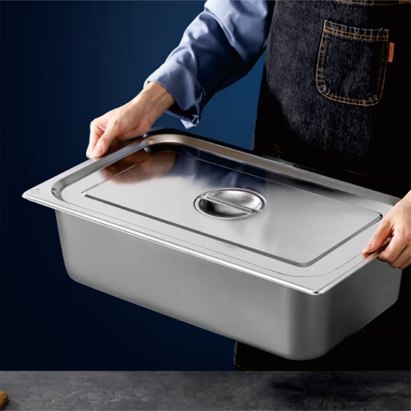 烹巅Poondear 不锈钢分数盆 1/1份浅 530*325*100mm