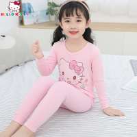 hellokitty女童内衣套装保暖儿童厚款秋衣秋裤宝宝秋衣小女孩睡衣秋冬