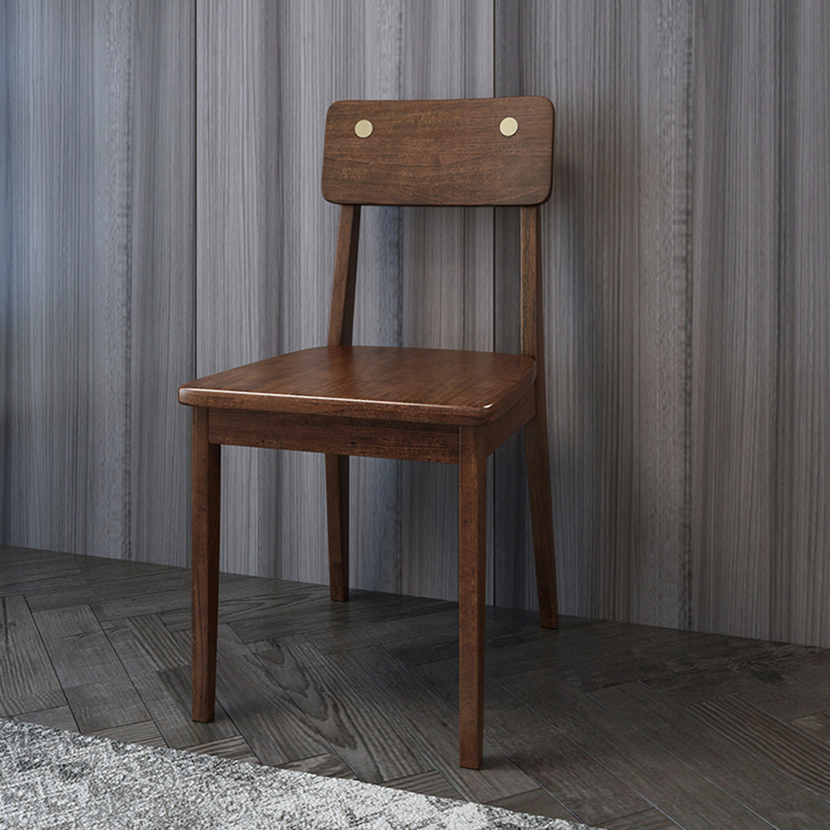 月影梳桐北欧纯实木餐椅胡桃木大小户型木板凳子轻奢现代简约客厅办公椅子参数配置 规格 性能 功能 苏宁易购