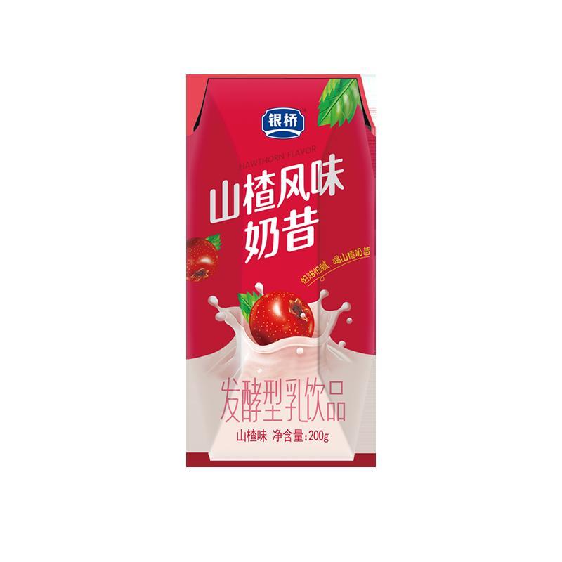 银桥 山楂风味奶昔200gx12盒 礼盒装