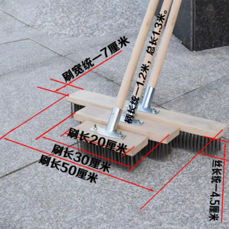 工霸（GONGBA）长柄不锈钢丝刷地板刷50cm不锈钢刷子
