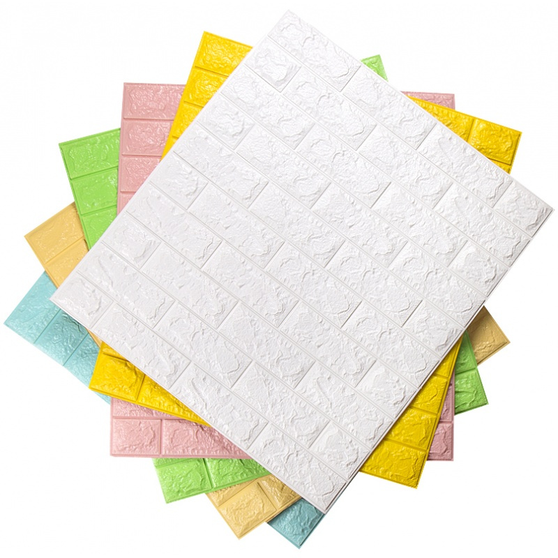 泡沫墙砖壁纸现代北欧自粘背景墙自贴客厅防水防潮墙布墙贴pvc墙纸